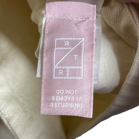 WeWoreWhat x Rent the Runway Cream Linen Blend Boxy Vest, Medium - Picture 7 of 8